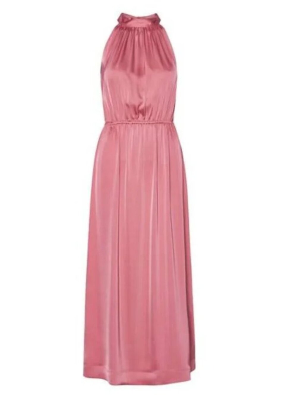 Karmamia Lulu Maxi Dress Pink Velvet  Halter Elegant S M NWT - Size S/M